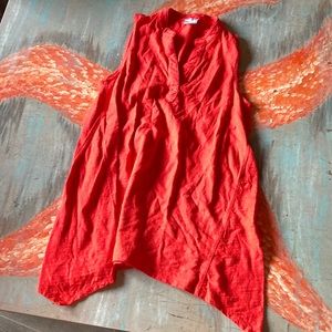 Sleeveless perfect top red